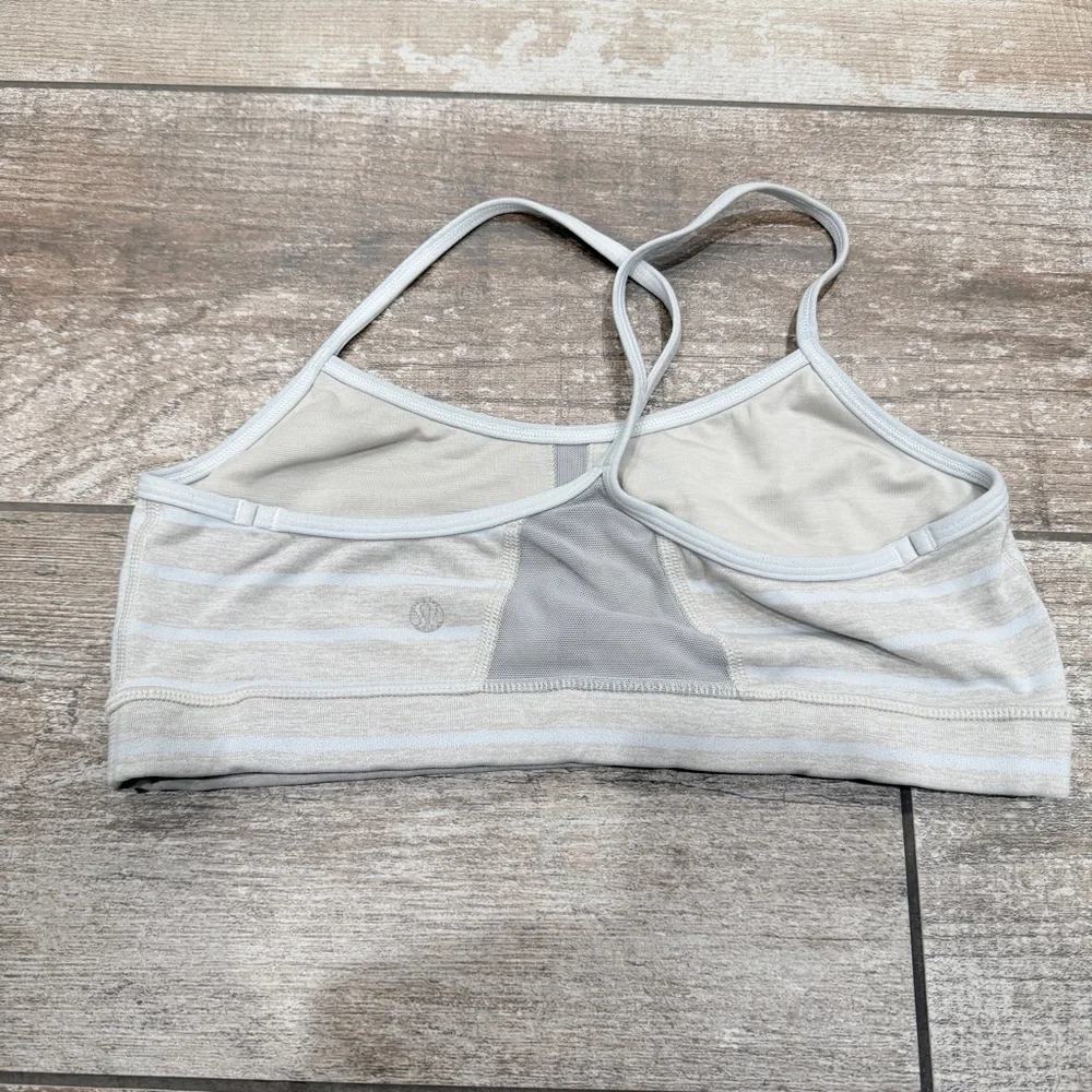 Lululemon Athletica | Blue & Gray Striped Sports Bra